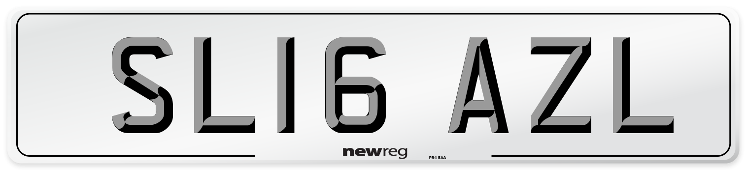 SL16 AZL Number Plate from New Reg